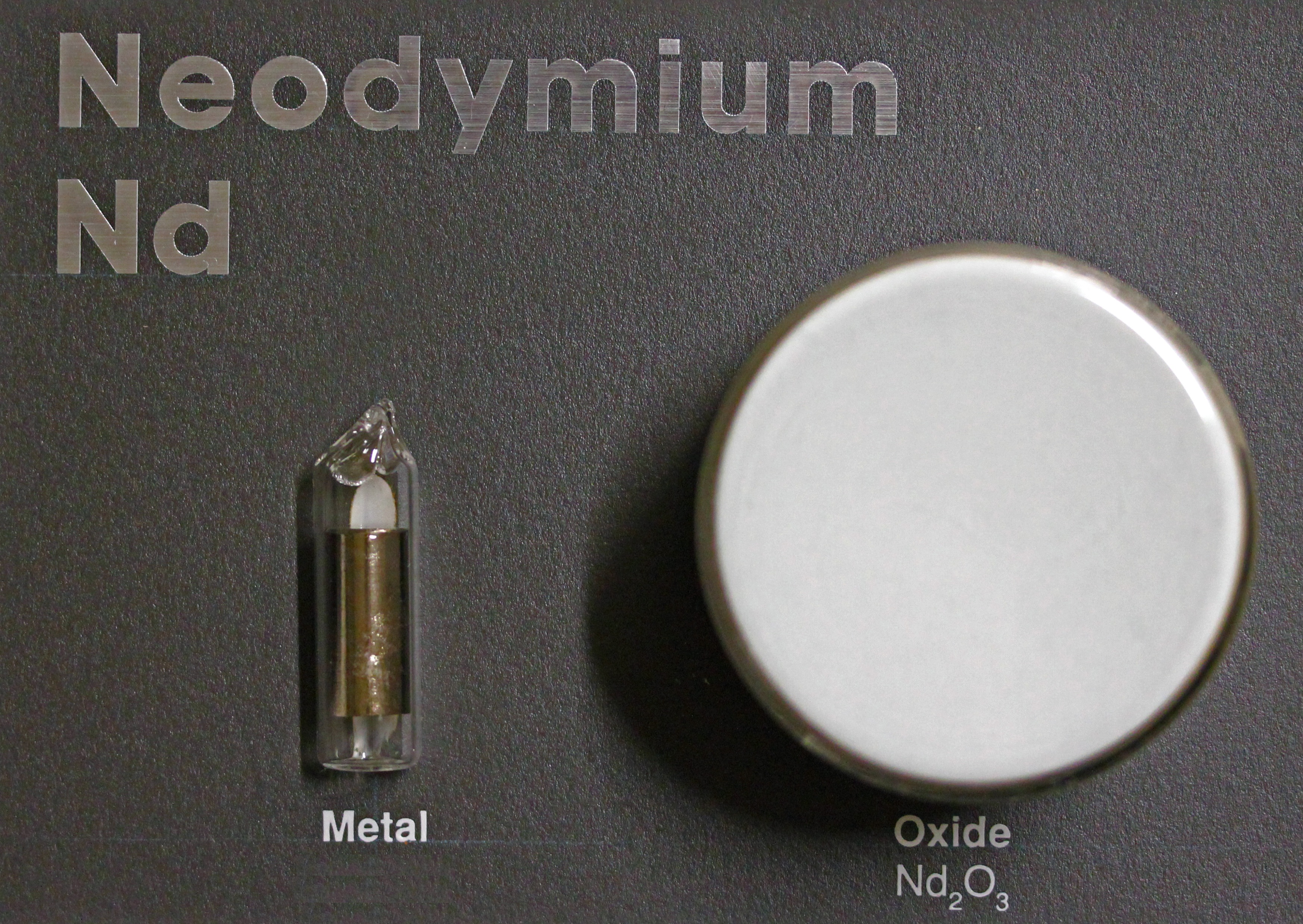Neodymium metal and oxide